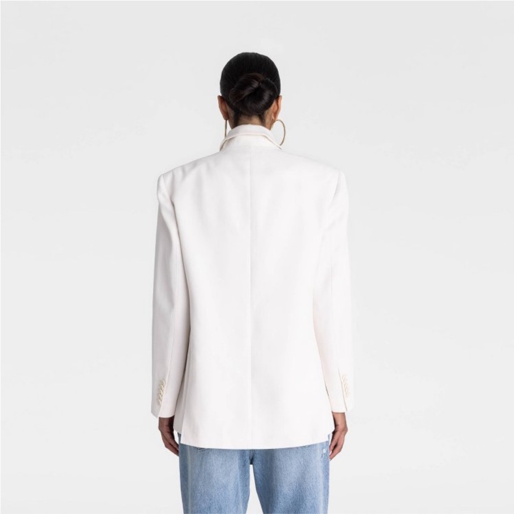KBB by KAHLANA x Target Women's The David Blazer Jacket Cream NWT - Picture 2 of 14